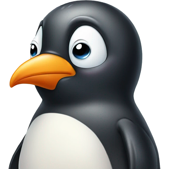 cutely pouting sad penguin emoji
