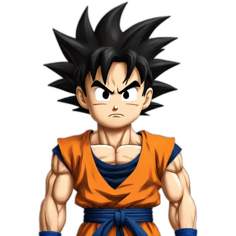 Son Goku angry turn into super sayan emoji