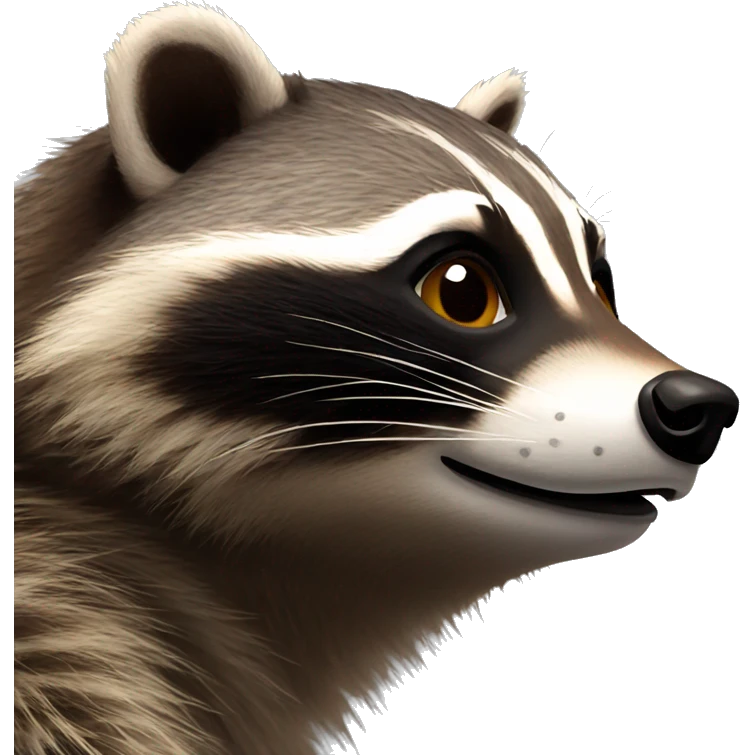 raccoon side profile left emoji