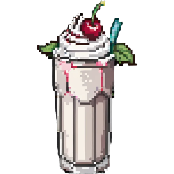 milkshake with whipped cream and cherry emoji