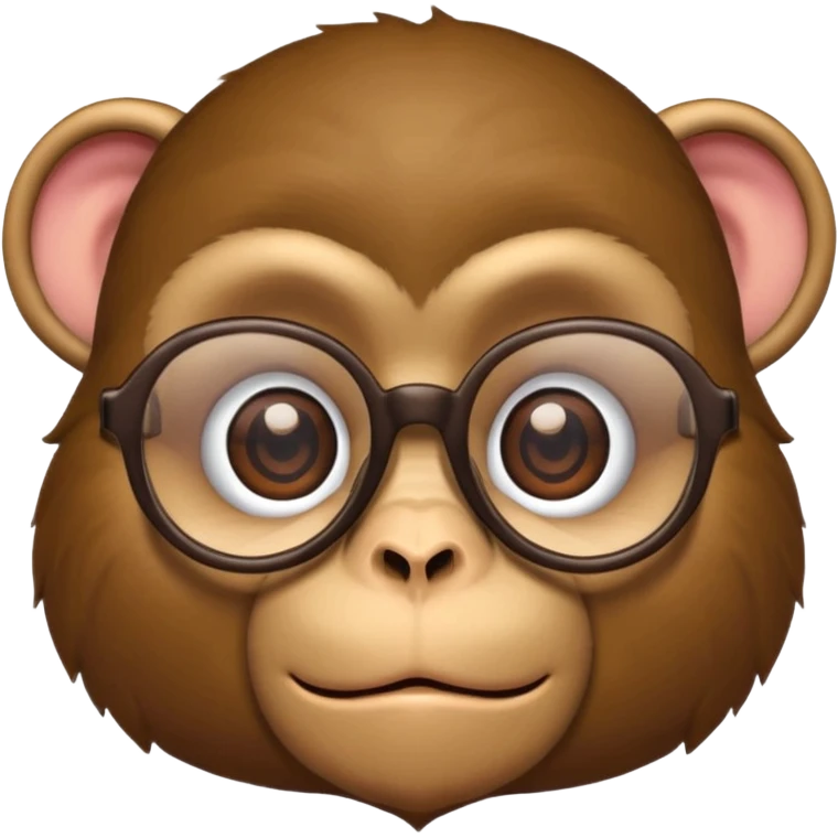 Monkey with glasses emoji