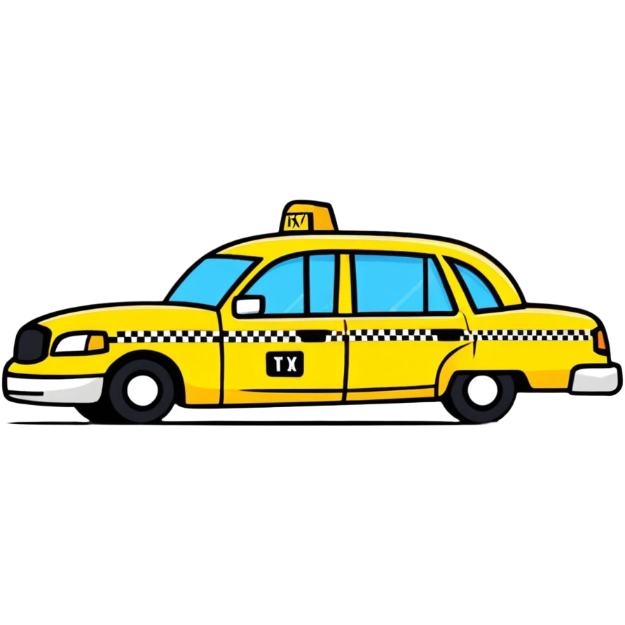 yellow New York taxi cab emoji