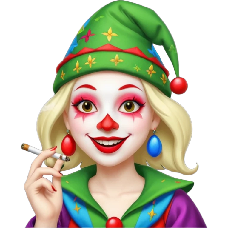 jester smoking weed emoji