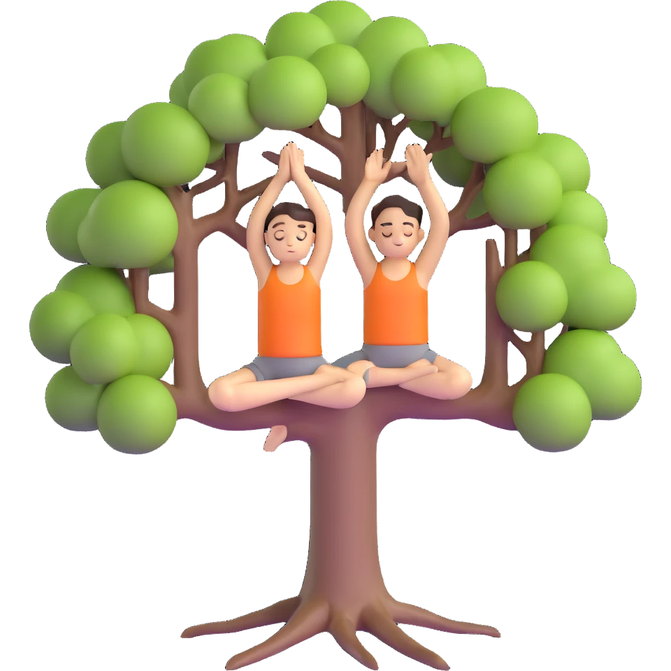 person in tree pose yoga emoji