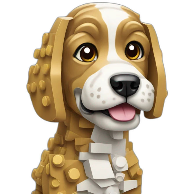 A dog made of legos emoji