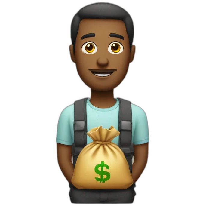 a man with money bag emoji