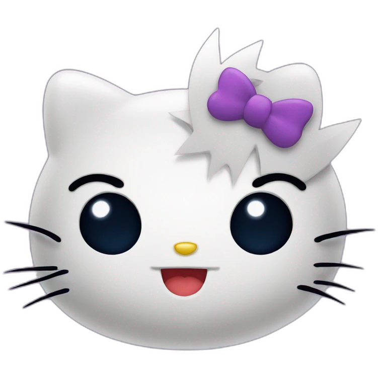 hello kitty with gengar emoji