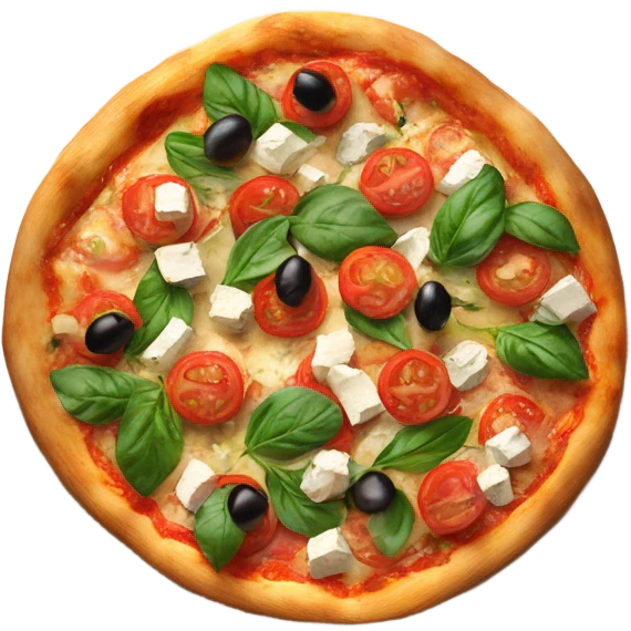 pizza and greek emoji