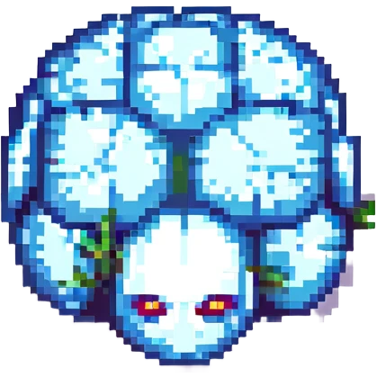 pixel art brain, small and blocky, classic video game style emoji