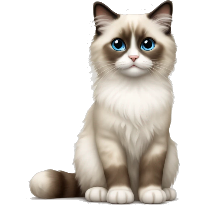 Ragdoll kitten sitting  emoji
