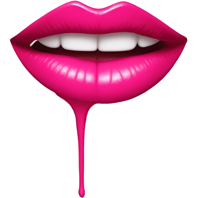 Pink kiss emoji