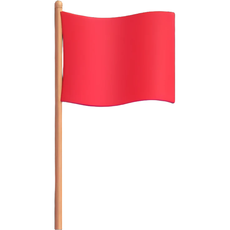 red flag on a wooden stick emoji