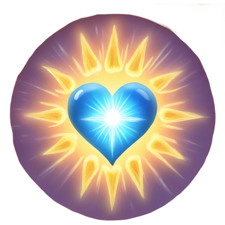 Spiritual healing heart sacred light emoji