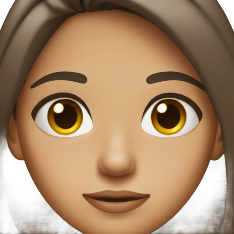 Girl brunette with brow eyes  emoji