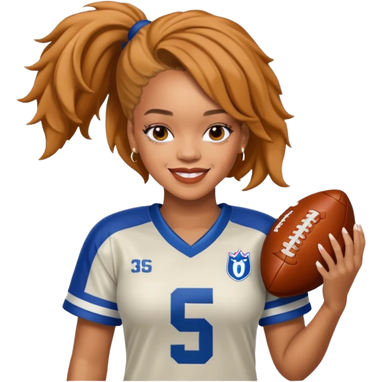 Rihanna in a football jersey  emoji