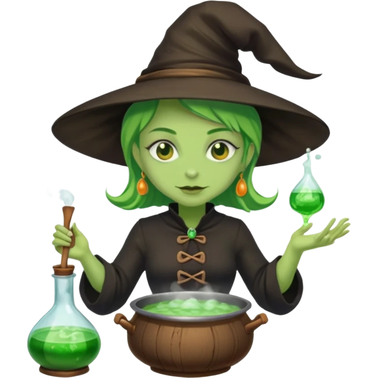 green witch cooking potion emoji