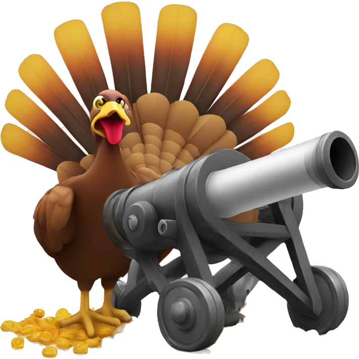Turkey shooting cannon emoji