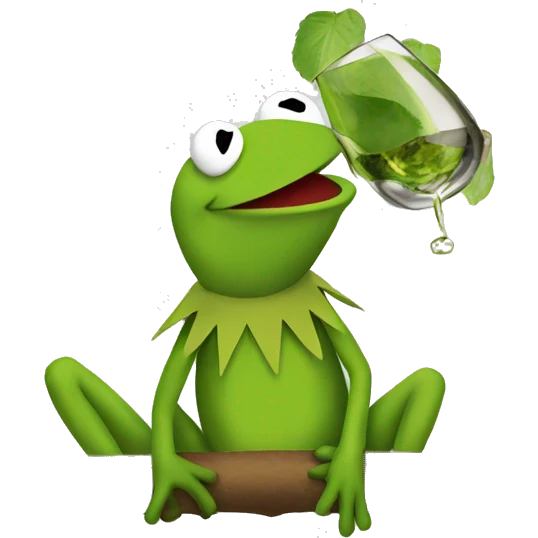 kermit drinking vine emoji