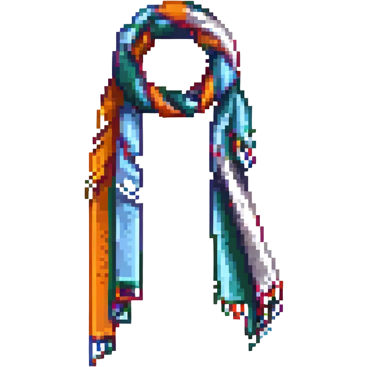 a colorful scarf emoji