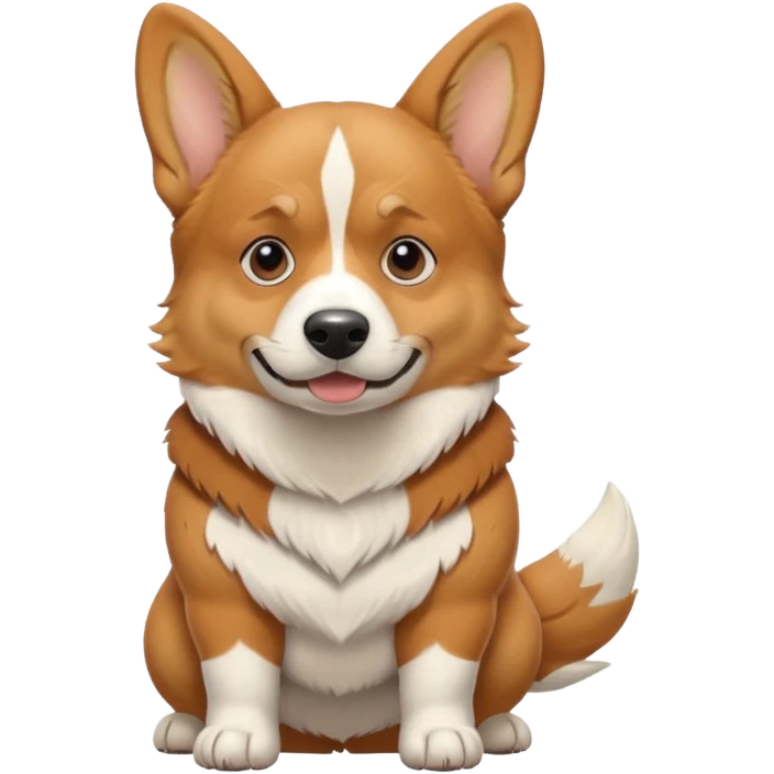 Fearsome corgi in battle emoji