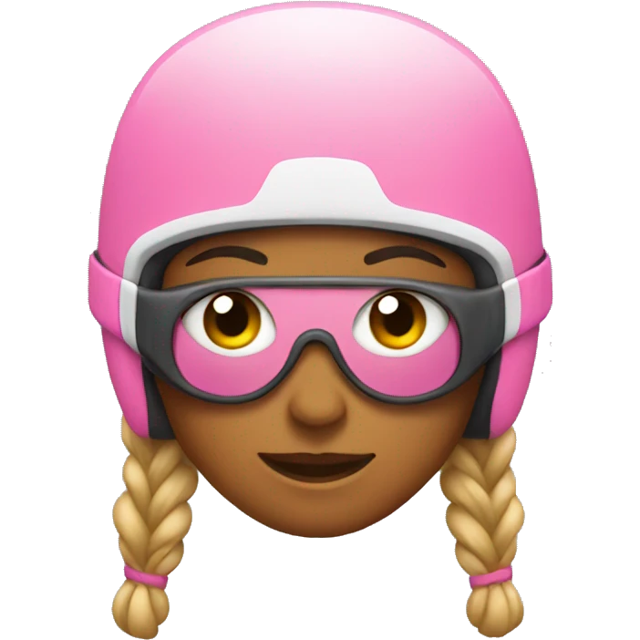 Pink ski suit emoji