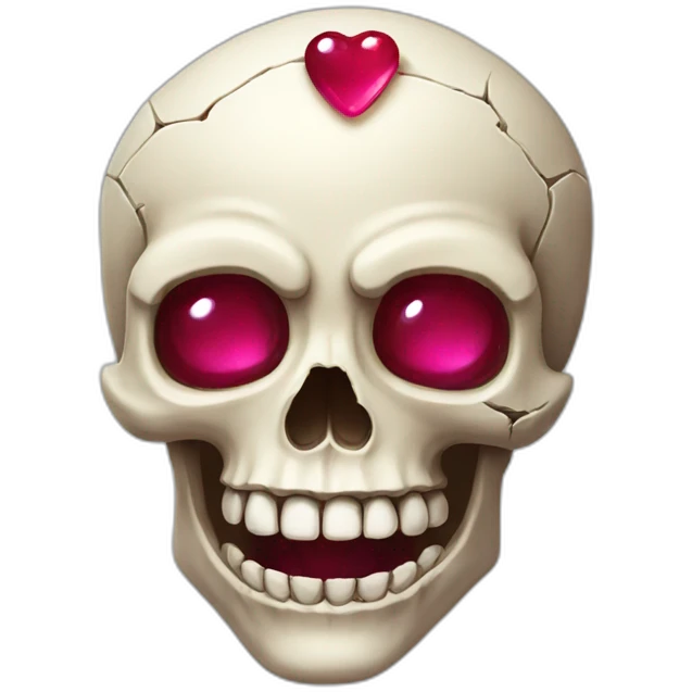 skull with ruby teeth emoji