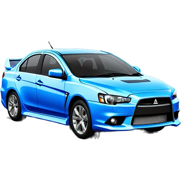 Blue Mitsubishi Lancer 2017 emoji