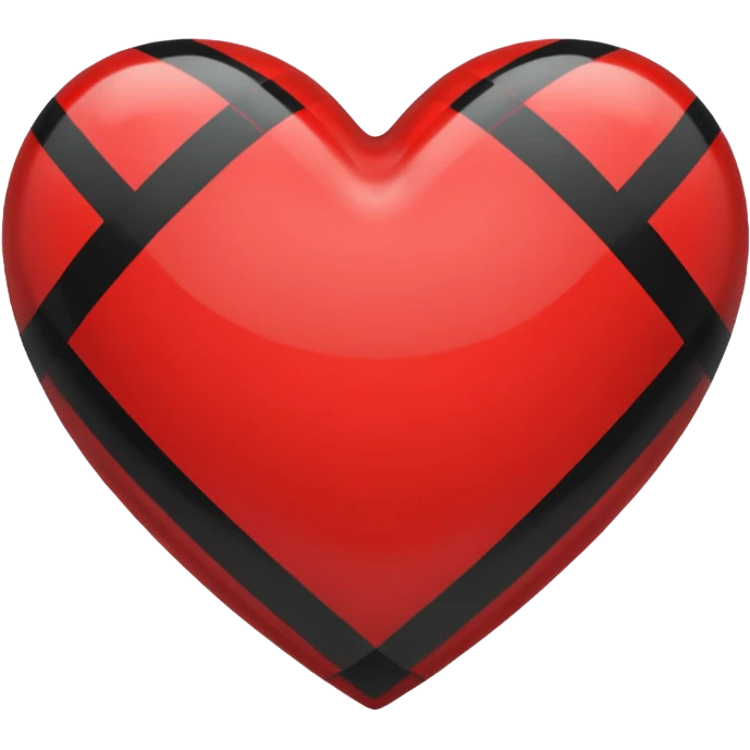 white heart with a plaid pattern emoji