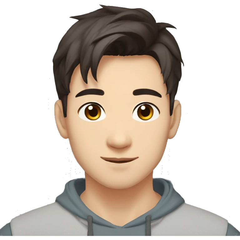Male, 18 years old, without beard and mustache, dark brown hair, Kazakh, height 180 cm, pumped up emoji