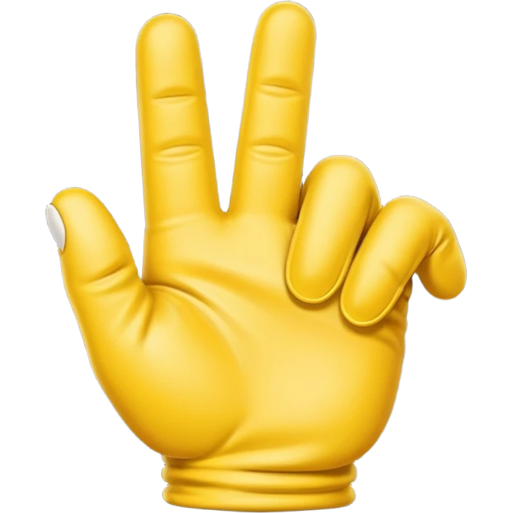 Middle finger emoji weakling wearing fingerless gloves emoji