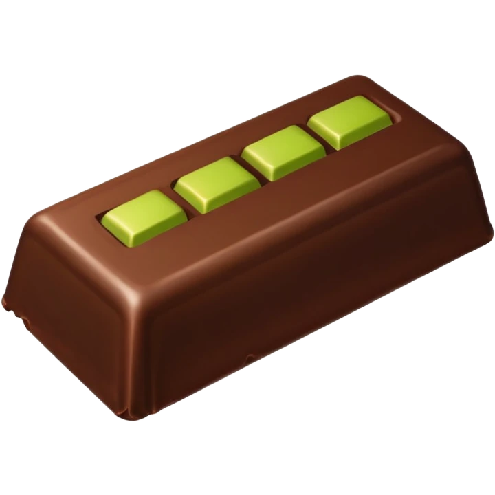 chocolate bar with pistachio filling emoji