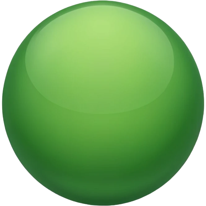 A sphere, green color emoji