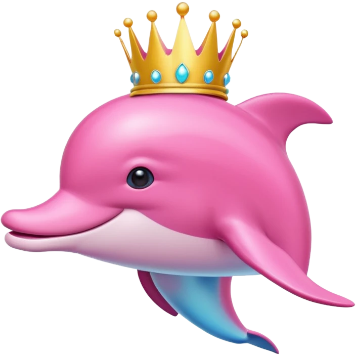 Ροζ δελφίνι γλυκουλι με στεμα  emoji