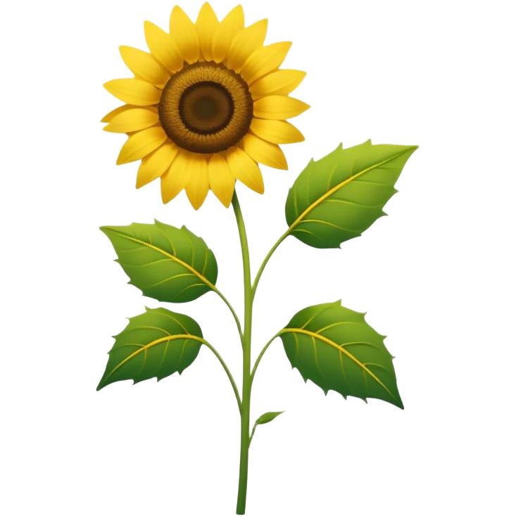 minimal line-art sunflower sticker, elegant thin stroke, yellow tones, clean vector design, no background, modern aesthetic, 8k emoji