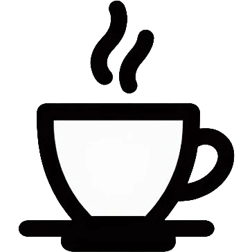 A simple steaming coffee cup emoji