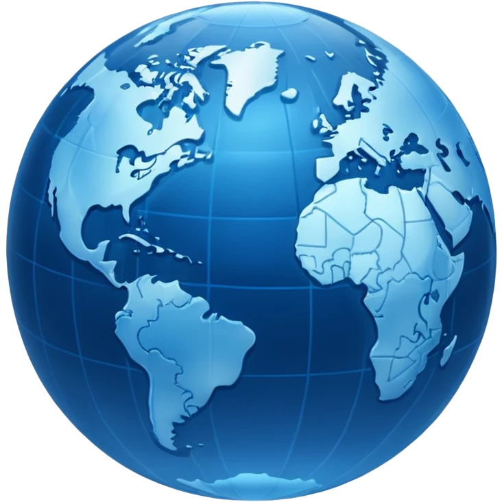 Blue globe world emoji