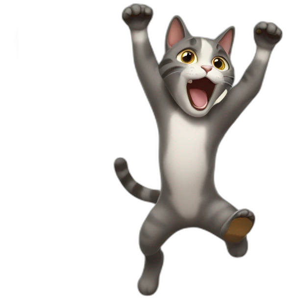 CAT jump emoji