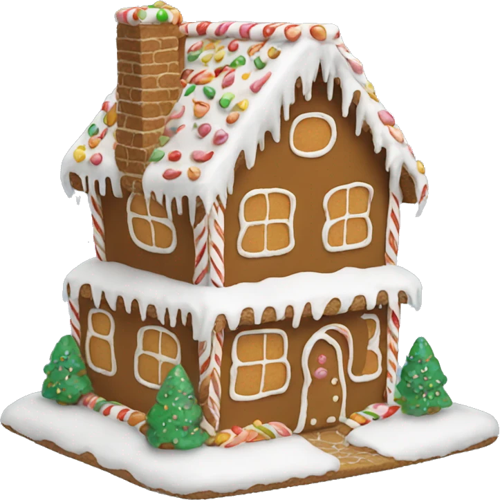 Gingerbread house emoji