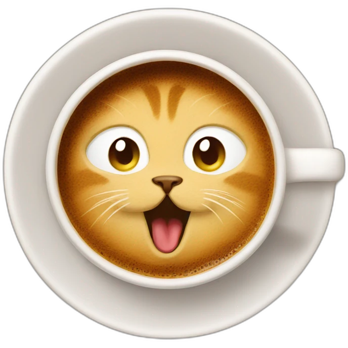 cat coffee emoji