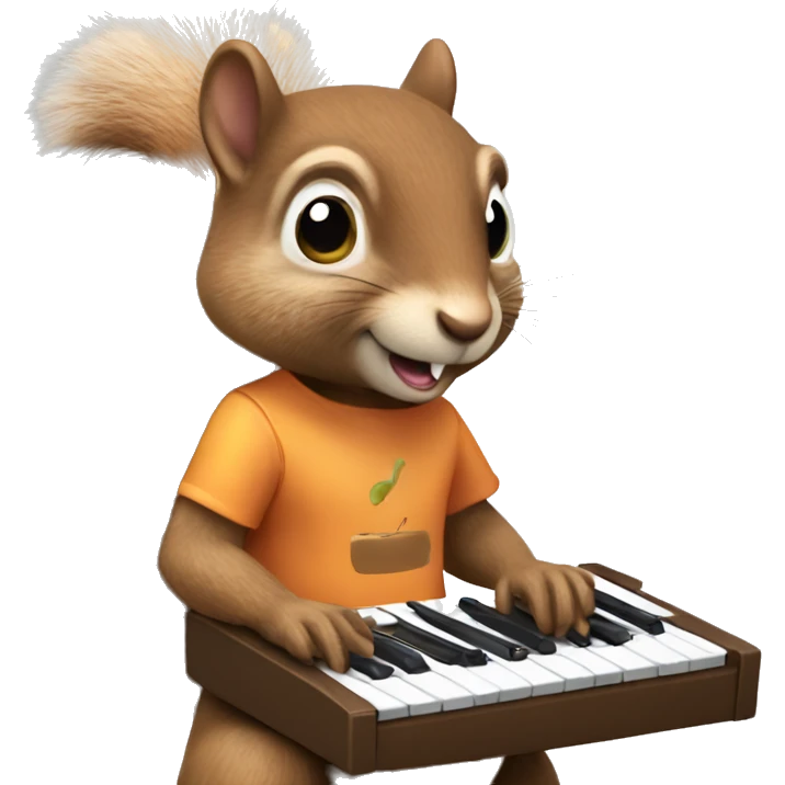 Squirrel play synthesizer emoji