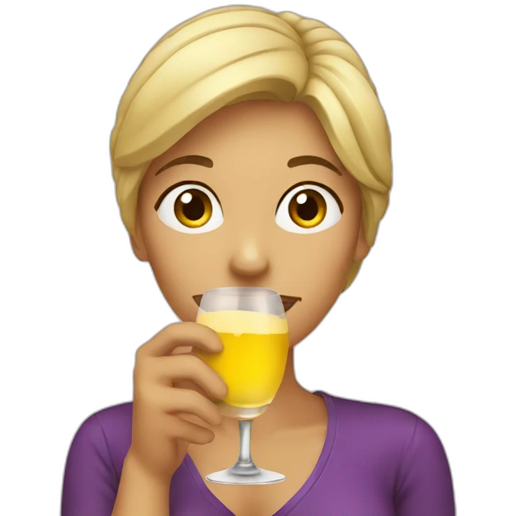 A woman drinking emoji