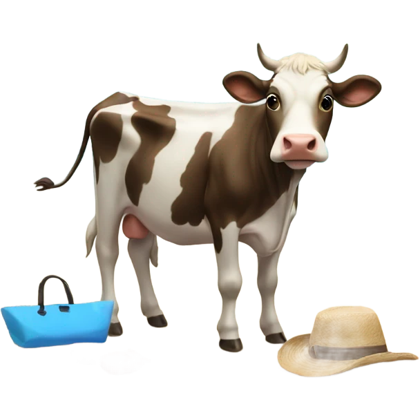 Cow on the beach emoji