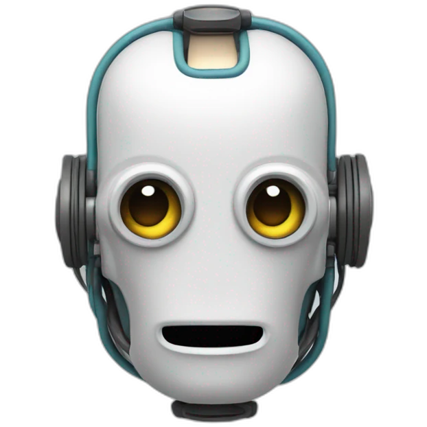 robot head in the style of rubber hose emoji