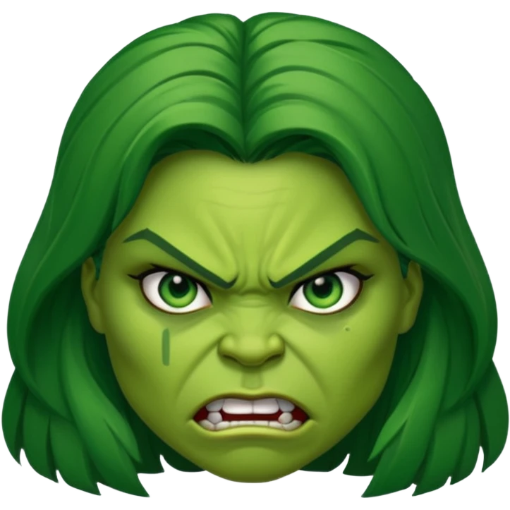 female hulk face only emoji