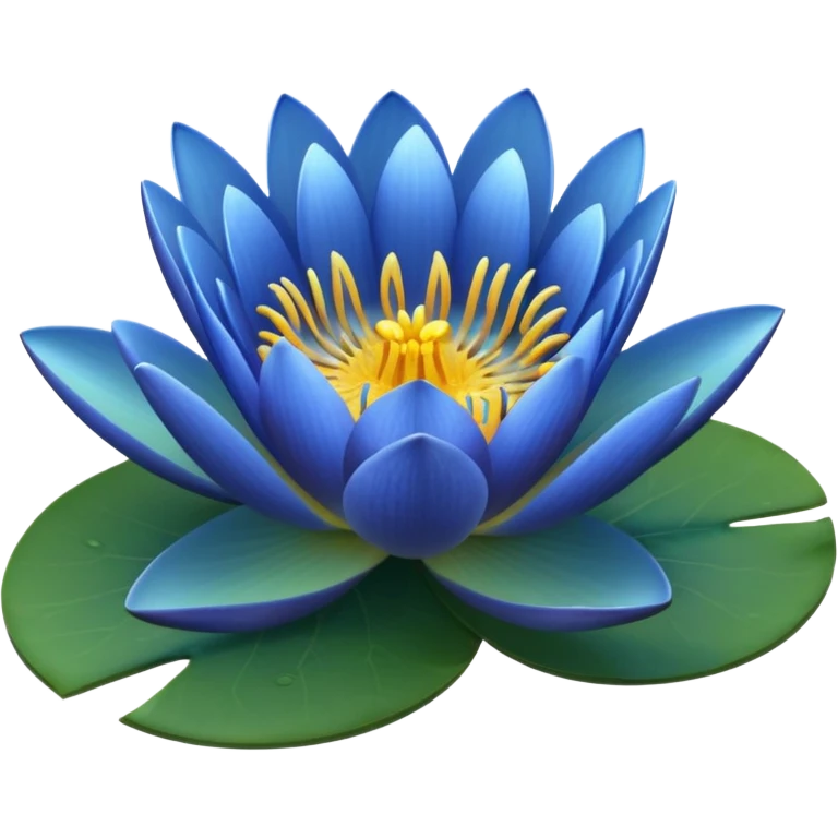 blue water lily circle leaf emoji