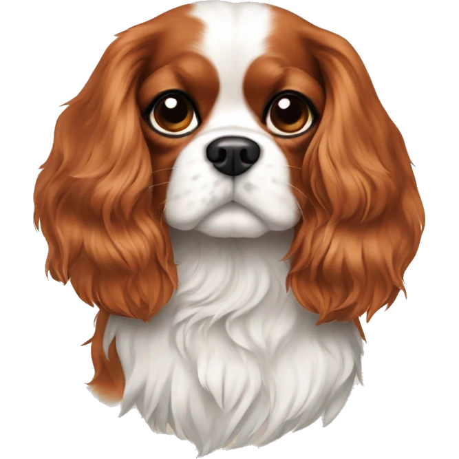 cavalier king charles spaniel in home emoji