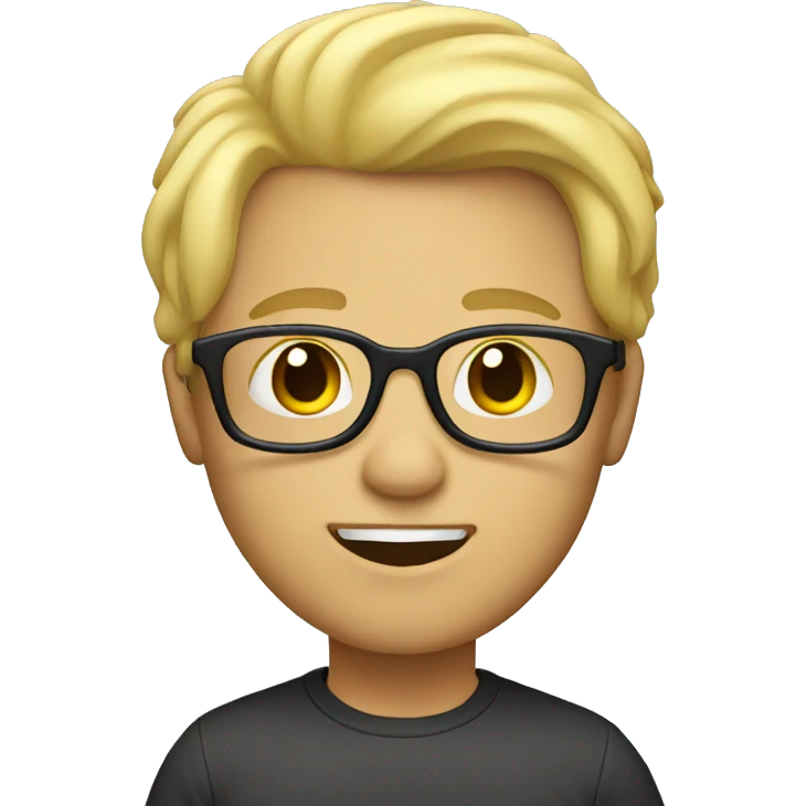 person with glasses and blond hair emoji