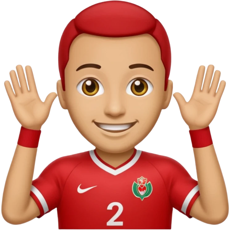Create me an emoji that wears wydad shirt emoji
