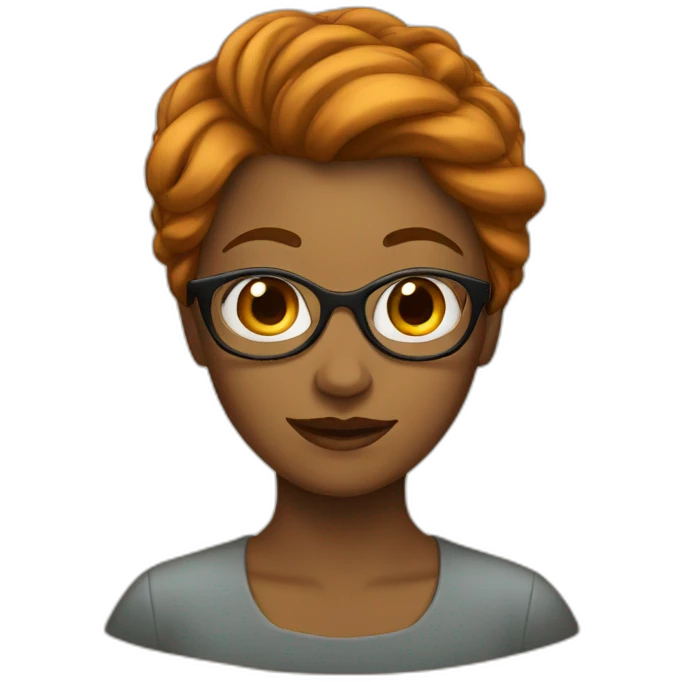 read headed woman emoji