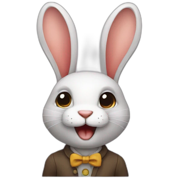 Cut rabbit anthropomorphic  emoji